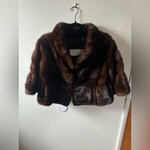 100% Cropped Mink Fur Coat